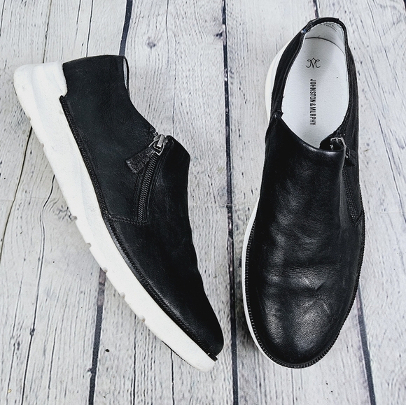 JOHNSTON & MURPHY | Emery zip leather slipon sneakers - Picture 1 of 11